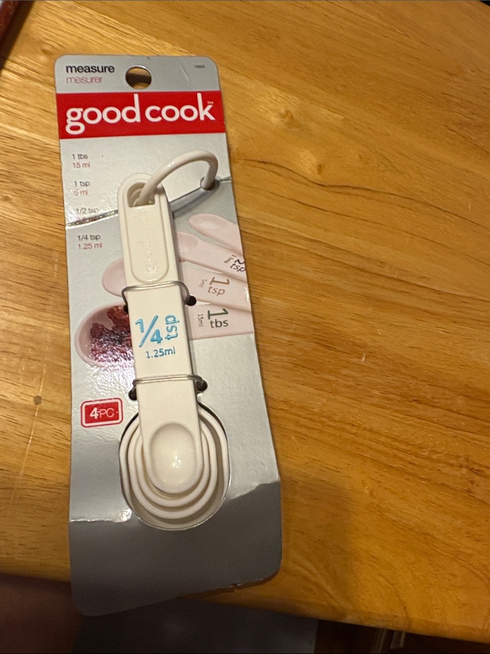 Good Cook White 4-Piece Measuring Spoon Set